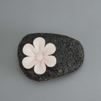 Fleur en céramique personnalisée pour diffuseur de roseau avec base volcanique arôme de parfum de décoration intérieure pour parfum revigorant