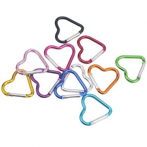 Heart Shape Carabiner <b>Clip</b> - Aluminum Alloy Mini Keychain <b>Hook</b> DIY Bag <b>Clip</b> Pendant Accessory - Product Image 4