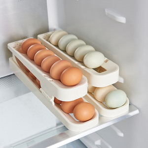 Folding Egg <b>Storage</b> <b>Box</b> White 24 Capacity Refrigerator Organizer Foldable Egg Rack Tray For Kitchen Use - Product Image 2