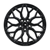 Nouvelles jantes en alliage d'aluminium noir machine finition argent, design maillé, 16-19 pouces, 4x100 5x114.3 PCD, 4 pièces MOQ M1053