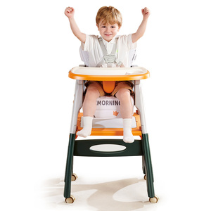 <span class=keywords><strong>Chaise</strong></span> haute pliable 4 en 1 avec roulettes pour repas et repas pour bébés Sillas Para Bebes - Product Image 4