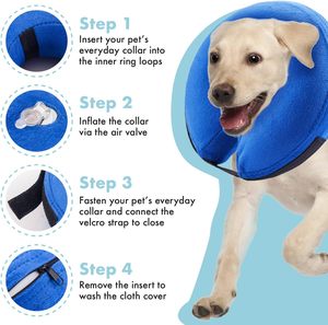Ameliyattan sonra şişme yumuşak köpek koni yaka Pet Donut yaka şişme kurtarma köpek konileri - Product Image 3