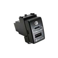 Chargeur de voiture à double port USB + Type-C avantageux, adapté à la charge rapide USB de mise à niveau sans perte Isuzu