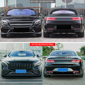 Kit de carrosserie de modification pour S Coupe 2014-2020 Upgrade Coupe65, nouveaux pare-chocs avant/arrière avec découpes pour feux antibrouillard, fixation par boulons - Product Image 2