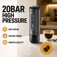 Machine à expresso de voyage sans fil 20 bars, batterie 7800 mAh, charge rapide USB-C, cafetière à capsules auto-chauffante portable pour la randonnée