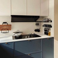 Armoires de cuisine en bois sur mesure avec finition peinte de qualité supérieure, design moderne, multifonctionnelles, résistantes à l'eau, roulettes faciles à nettoyer pour les maisons