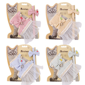 Harnais pour chat Zichen avec robe tutu et nœud papillon réglable pour petits chats, vêtements pour animaux de compagnie, tenue tendance - Product Image 1