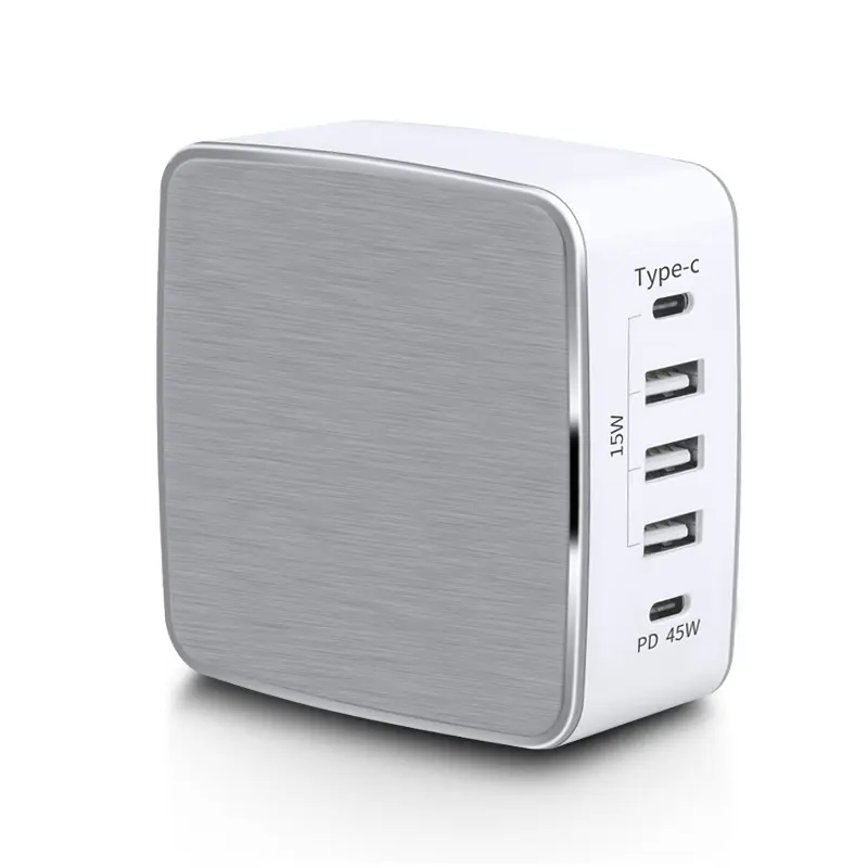 Uslion — chargeur usb 5 ports type c pd 60w, station de charge portable universelle pour téléphones