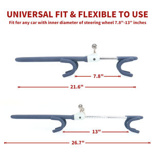 <span class=keywords><strong>Barre</strong></span> de sécurité universelle de <span class=keywords><strong>voiture</strong></span> de verrouillage de volant télescopique <span class=keywords><strong>antivol</strong></span> réglable <span class=keywords><strong>pour</strong></span> la protection du véhicule - Product Image 2