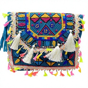 Nuevo Bolso Bandolera Boho Multicolor Bordado a Mano Estilo Banjara para Mujer, Bolso de Lona Étnico Indio para Viaje - Product Image 5