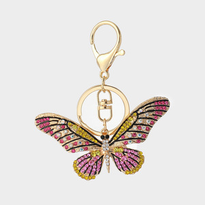 Llavero Premium con Cruz de Diamantes de Imitación de Dibujos Animados, Colgante Religioso Brillante con Perlas en Forma de Mariposa para Ministerios de Iglesia, Regalos de Fe - Product Image 4