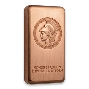 Barre commémorative en cuivre massif de 1 kg, estampillée en relief 3D personnalisée, pour les cadeaux d'anniversaire d'organisation ou d'événement - Product Image 1