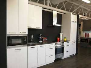Armoire de base de cuisine prête à <span class=keywords><strong>l</strong></span>'emploi bon marché armoire de cuisine moderne beige brillant design en forme de <span class=keywords><strong>L</strong></span> - Product Image 5