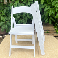 Chaise de jardin pliante en résine PP blanche, confortable, pour événements et location