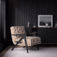 Sillón de Salón Moderno de Teca Dorada de Alta Calidad para Sala de Estar, Dormitorio, Comedor, Hotel, Ecológico, Individual