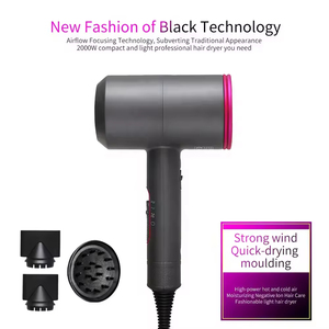 Sèche-cheveux professionnel pliable 2000W pour usage domestique et hôtelier, technologie ionique négative, 3 réglages chaleur/froid, sèche-cheveux portable à main - Product Image 6