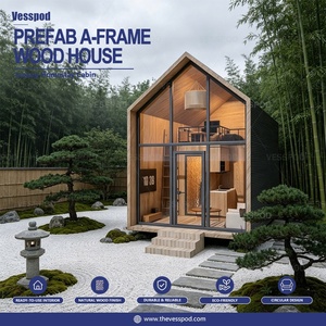 Casetta Triangolare in <span class=keywords><strong>Legno</strong></span> e Acciaio per Campeggio - Product Image 1