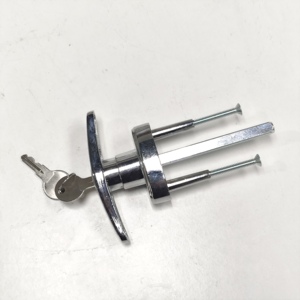 Serrure <span class=keywords><strong>pour</strong></span> poignée <span class=keywords><strong>de</strong></span> <span class=keywords><strong>porte</strong></span> <span class=keywords><strong>de</strong></span> <span class=keywords><strong>garage</strong></span>, serrure manuelle chromée avec poignée <span class=keywords><strong>pour</strong></span> <span class=keywords><strong>porte</strong></span> <span class=keywords><strong>sectionnelle</strong></span> ou <span class=keywords><strong>porte</strong></span> basculante - Product Image 2