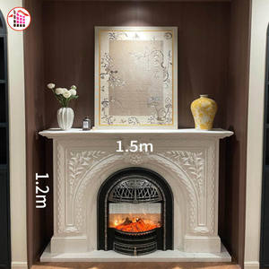 <span class=keywords><strong>Cheminée</strong></span> en marbre sculpté sur mesure en gros, cadre de <span class=keywords><strong>cheminée</strong></span> en <span class=keywords><strong>pierre</strong></span> naturelle <span class=keywords><strong>blanche</strong></span> avec décor en relief floral, <span class=keywords><strong>pierre</strong></span> naturelle <span class=keywords><strong>blanche</strong></span> - Product Image 1