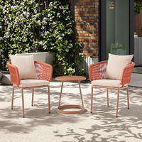 Table d'appoint d'angle mobile en aluminium, petite table basse pour l'extérieur et la terrasse