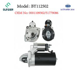 Motorino di Avviamento 12V OE 0001109302 51779086 per Motore Diesel FIAT <span class=keywords><strong>DUCATO</strong></span> 2.3L DSL, Rotazione in Senso Antiorario, Ricambio Affidabile - Product Image 1