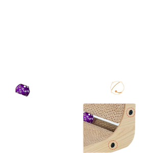 L-vormige moderne grote luxe krabpaal voor katten met duurzaam houten blad en papieren pad beschermen meubels voor katten - Product Image 3