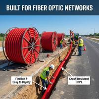 Gaine de protection extérieure en PEHD à faible friction pour câble COD, bobine SN4 SN8 de 100 m pour conduit de câble souterrain de télécommunications à fibre optique