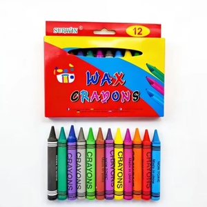 สีเทียนแท่ง, สีเทียนแท่งขนาดใหญ่พิเศษ, สีเทียนแท่งขนาดใหญ่, สีเทียนแท่งขนาดปกติ ปลอดสารพิษ สำหรับเด็ก โรงเรียน วาดภาพ เครื่องเขียน โรงงาน ขายส่ง - Product Image 1