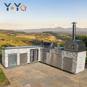 Cuisine extérieure de luxe personnalisée pour jardin/piscine, étanche, en acier inoxydable 304, ensemble extérieur avec réfrigérateur, nouveau produit 074 Versat - Product Image 4