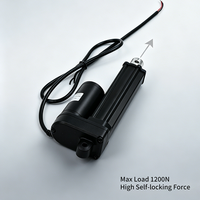 Actionneur linéaire électrique DC 12V en alliage d'aluminium, faible bruit, force de 1200N, actionneur linéaire robuste avec interrupteur de fin de course pour la domotique