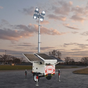 Tour de <span class=keywords><strong>sécurité</strong></span> mobile solaire avec caméra de surveillance CCTV sur remorque solaire - Product Image 5