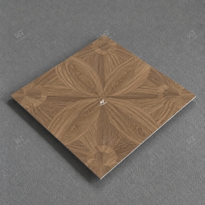 Azulejos de Porcelana Cerámica para Piso, Diseño Madera, Antideslizantes, Color Marrón, Estilo Retro con Flores, 60x60 800x800, para Balcón, Dormitorio, Villa, Modelo RJ66M15B - Product Image 3