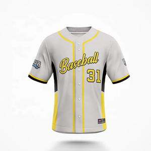 Maillot à séchage rapide col en V haut boutonné uniformes de sport pour les jeunes Baseball & Softball personnalisé maillot de Baseball chemise personnalisée - Product Image 1