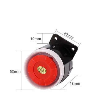 Alarme filaire 12V 120 dB à son aiguë, petite alarme de sécurité DC, avertisseur de panne de courant - Product Image 3