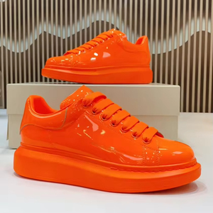 Zapatos Casuales de Lujo para Hombre y Mujer, de Color Sólido, con Cordones, de Cuero, para Caminar, de Alta Calidad, Diseño Moderno - Product Image 3