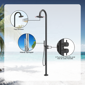 Ensemble de <span class=keywords><strong>douche</strong></span> extérieure autoportante eau froide et chaude avec robinets de <span class=keywords><strong>douche</strong></span> pluie pour <span class=keywords><strong>piscine</strong></span> et bord de mer - Product Image 2