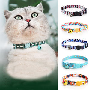 Collar Moderno Anti-Atragantamiento, Cómodo y Seguro, con Hebilla, Decoración de Campana, Collar Tejido de Poliéster para Perros y Gatos - Product Image 2