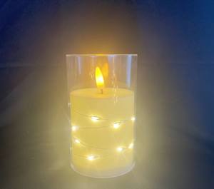 Bougies LED 3D en cire véritable, électroniques, à piles, <span class=keywords><strong>avec</strong></span> télécommande et guirlande lumineuse pour Noël et Pâques - Product Image 3