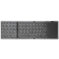 Keyboard Mini Lipat Tiga Nirkabel Ultra Tipis Portabel Baru B089T untuk Ponsel, Tablet, dan Penggunaan Kantor, Touchpad, Cina