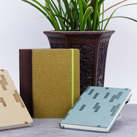 Carnet de notes A5 compact écologique personnalisé au design moderne avec bande élastique de couverture de marc de café marron pour une utilisation quotidienne par les adultes et les adolescents