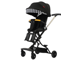 Poussette noire de luxe de bébé de conception légère pliante à une main de bébé/chariot de bébé de mode