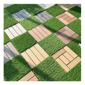 Chất lượng cao cỏ nhân tạo gạch cho sân vườn Patio ban công sàn trang trí không thấm nước màu xanh lá cây cỏ Turf sàn gạch - Product Image 1