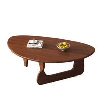 Mesa de Centro Japonesa de Diseño Alienígena en Madera Sólida para Sala de Estar y Balcón, Moderna, Lujosa y Sencilla, Mesa Triangular OEM