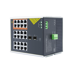สวิตช์อุตสาหกรรม 24 พอร์ต แบบ Full Gigabit <span class=keywords><strong>8</strong></span> PoE ป้องกันฟ้าผ่า 6KV มาตรฐาน IP40 พร้อมระบบจ่ายไฟภายใน สำหรับกล้องวงจรปิดภายนอกอาคาร อุปกรณ์และอุปกรณ์เสริมกล้องวงจรปิด - Product Image 4