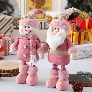 Nuevo producto navideño transfronterizo, patas largas telescópicas rosas, tema navideño, muñeco de nieve, muñeco de alce, juguete, decoración de ventana - Product Image 3