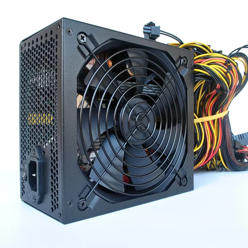 2000W PC PSU Power Supply Gaming Quiet 120mm Fan 20/24pin 12V ATX computer Power Supply 12V 8 Pieces Graphics Card Computer