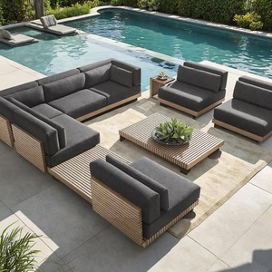 Teak Furniture Villa Leisure <b>Sofas</b> Patio Outdoor Furniture Wholesale High End Patio Outdoor Garden <b>Sofa</b> <b>Sets</b> - Product Image 3