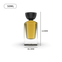 Flacon de parfum carré en verre de luxe vide 30ml 50ml 100ml avec pulvérisateur sérigraphié, diffuseur à bâtonnets, couvercle en bois et boîte cadeau