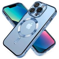 Luxe Transparent Galvanoplastie TPU Magnétique Clair Mince Sans Fil Charge Sûre Téléphone Portable Silicone Cas pour iPhone 17Pro Max