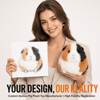 Fabricant de Mascottes en Peluche Personnalisées pour Cochon d'Inde, OEM ODM, Vente en Gros, Poupée en Peluche Réaliste pour Mascottes de Marque et Articles Cadeaux